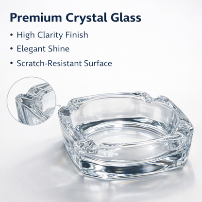 Glass Brunswick Crystal Quality Cigar Cigarette Ashtray