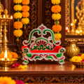 Small Decorative Singhasan – Elegant Plastic Throne for Pooja Idols