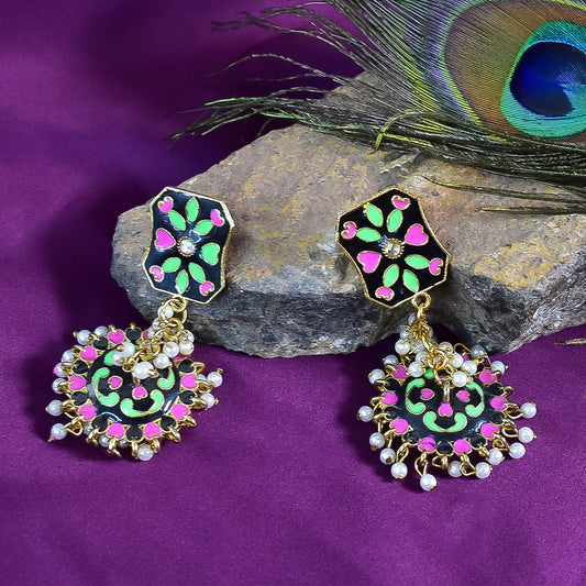 Fashion-Forward Jumka Earrings with Contemporary Elegance