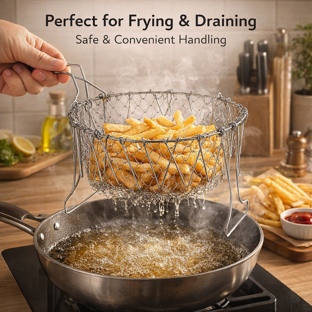 Foldable Strainer Chef Basket