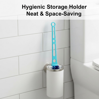 Side view of double hockey stick shaped toilet brush