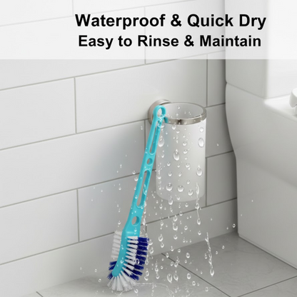 Toilet brush handle with grip detail