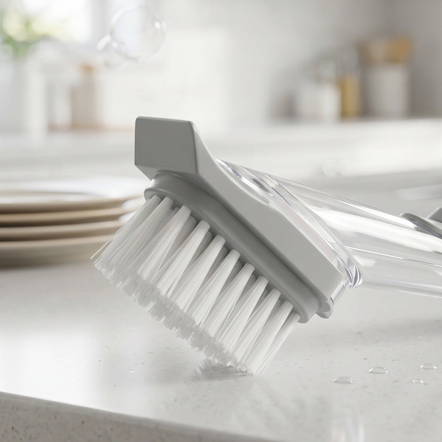 Soap Dispensing Dish Scrub Brush Refillable Kitchen Cleaning Brush (1 Pc)