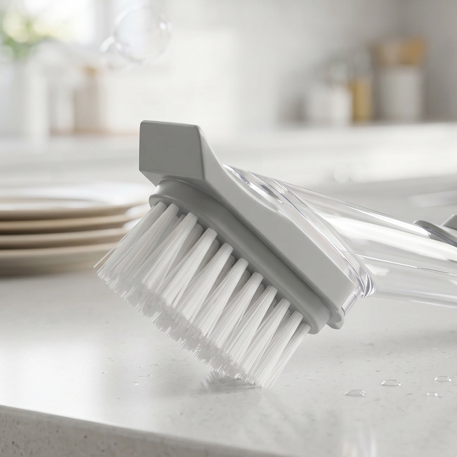 Soap Dispensing Dish Scrub Brush Refillable Kitchen Cleaning Brush (1 Pc)
