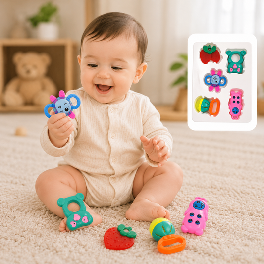 Baby Rattles Set – Safe Infant Sensory Play Toys
