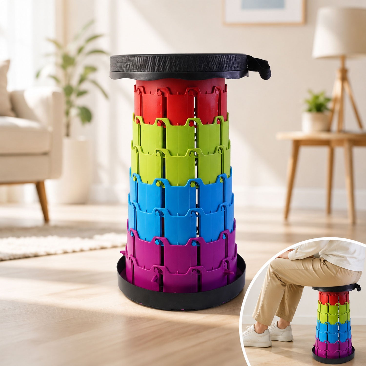 19696 telescopic folding stool product