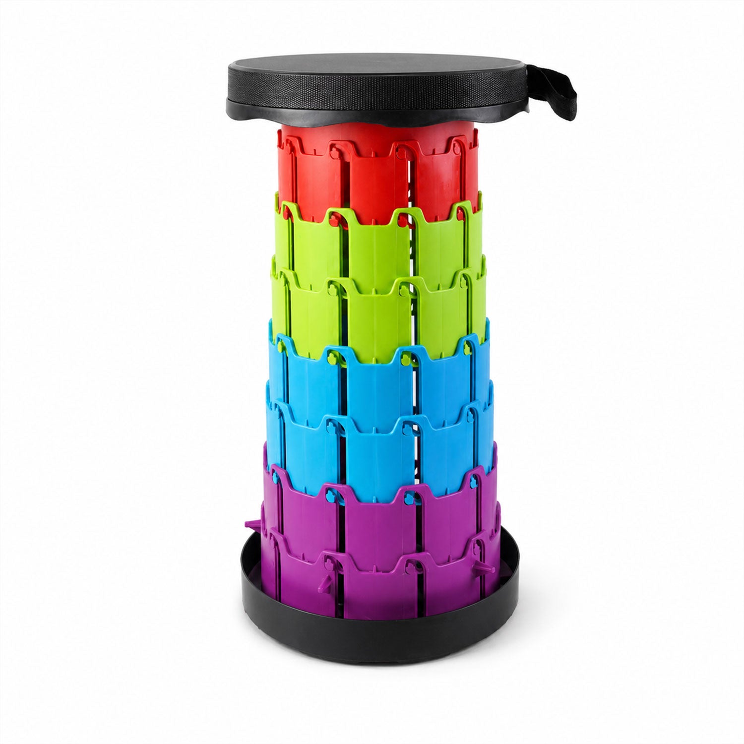 19696 telescopic folding stool white background