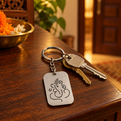19846 ganesh shape keychain 1pc