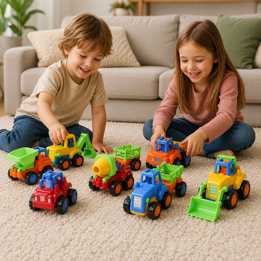 Construction Vehicle Toy Set – Durable 8-Pc Mini Trucks for Kids