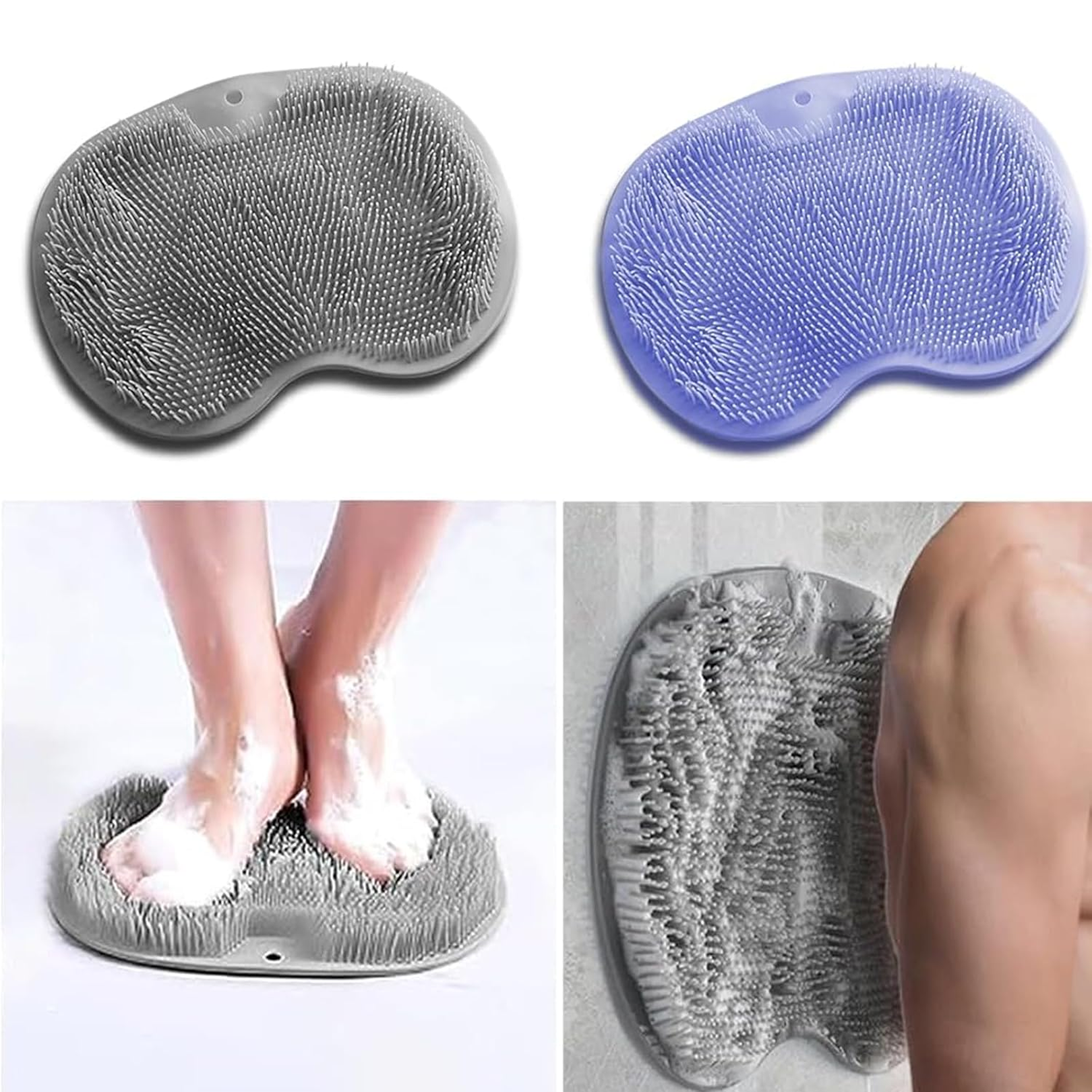 Silicone Bath Massage Cushion – Suction Cup Exfoliating Foot Scrubber & Mat