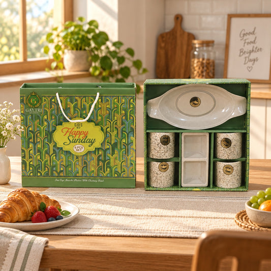 Ceramic Snack & Tea Set – 6-Piece Serving | Serve Stellar
