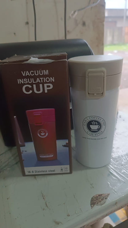Customize / personalized Stainless Steel Vacuum Insulated Coffee Flask with Flip Lock Lid (400ML / 1 Pc)