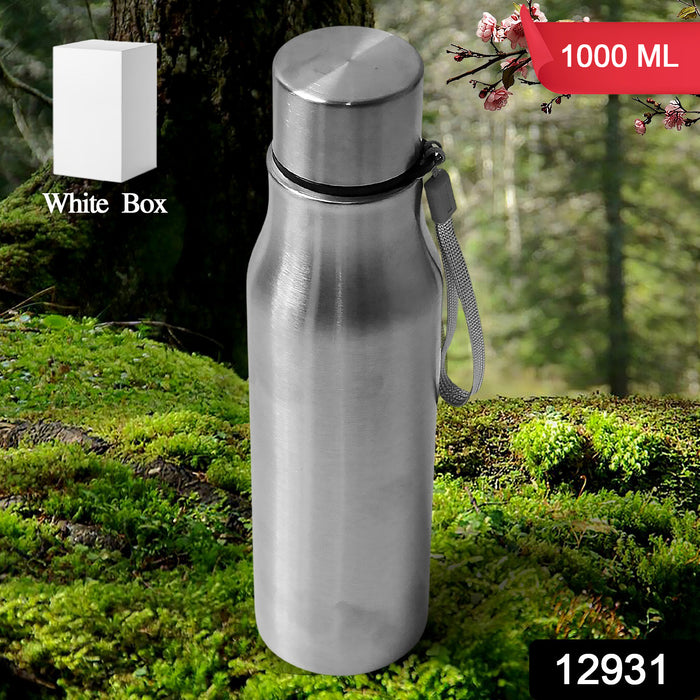 12931 Stainless Steel Water Bottle | Leak Proof | Office Bottle | Gym Bottle | Home | Kitchen | Hiking | Trekking Bottle | Travel Bottle (1000 ML)