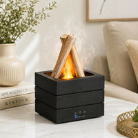 Campfire Aroma Diffuser with 7 Color Flame Light, Timer & Remote
