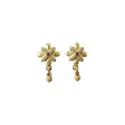 Versatile floral earrings perfect for modern and ethnic outfits.
