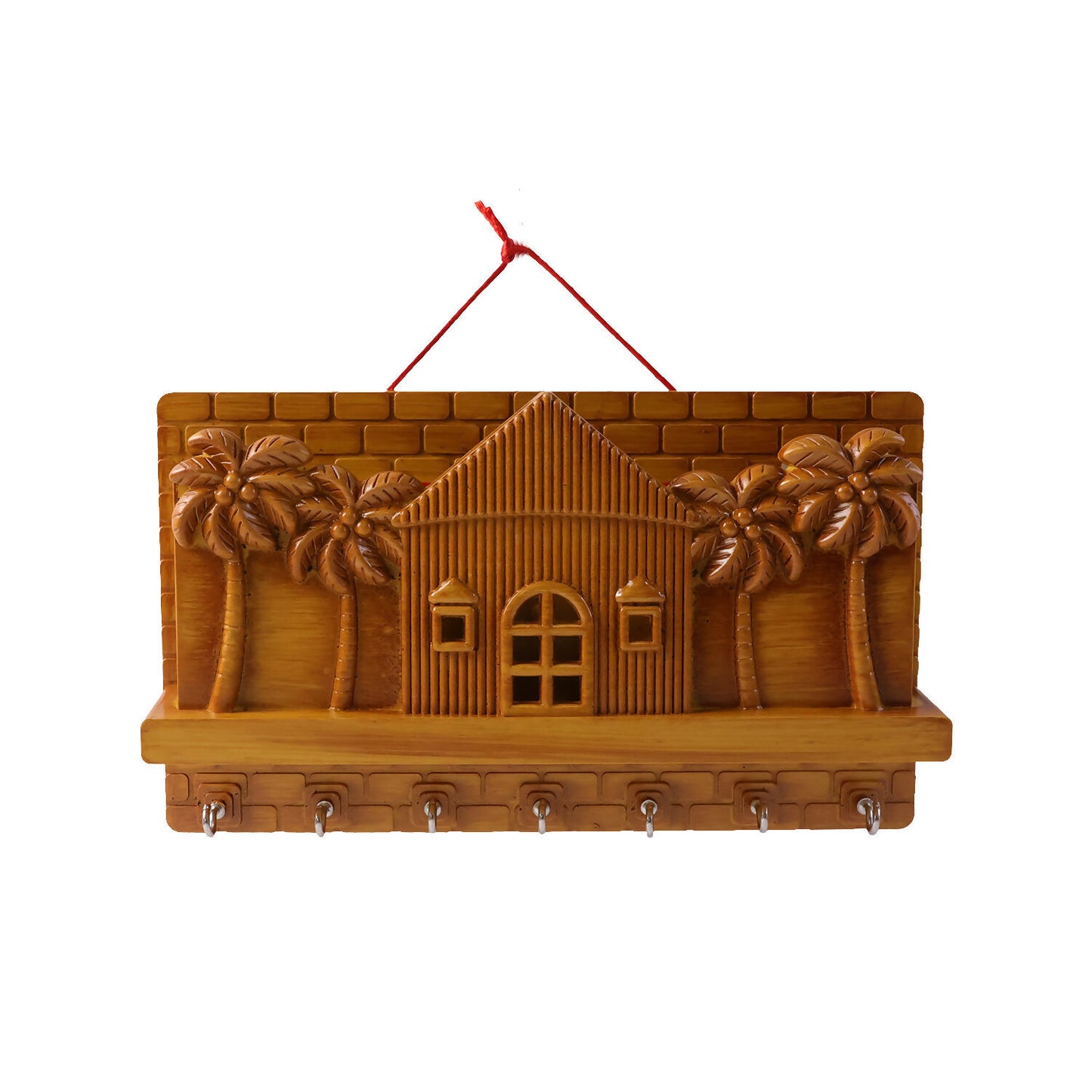 Decorative jungle key holder in home entryway