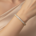 Luxury Gold Plated American Diamond Bracelet – Elegant & Sparkling