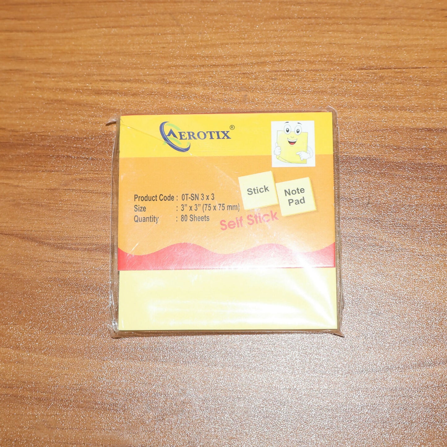 Self Sticky Notes Pad Yellow with Strong Adhesive (75×75 mm, 80 Sheets,6 Pack Combo)