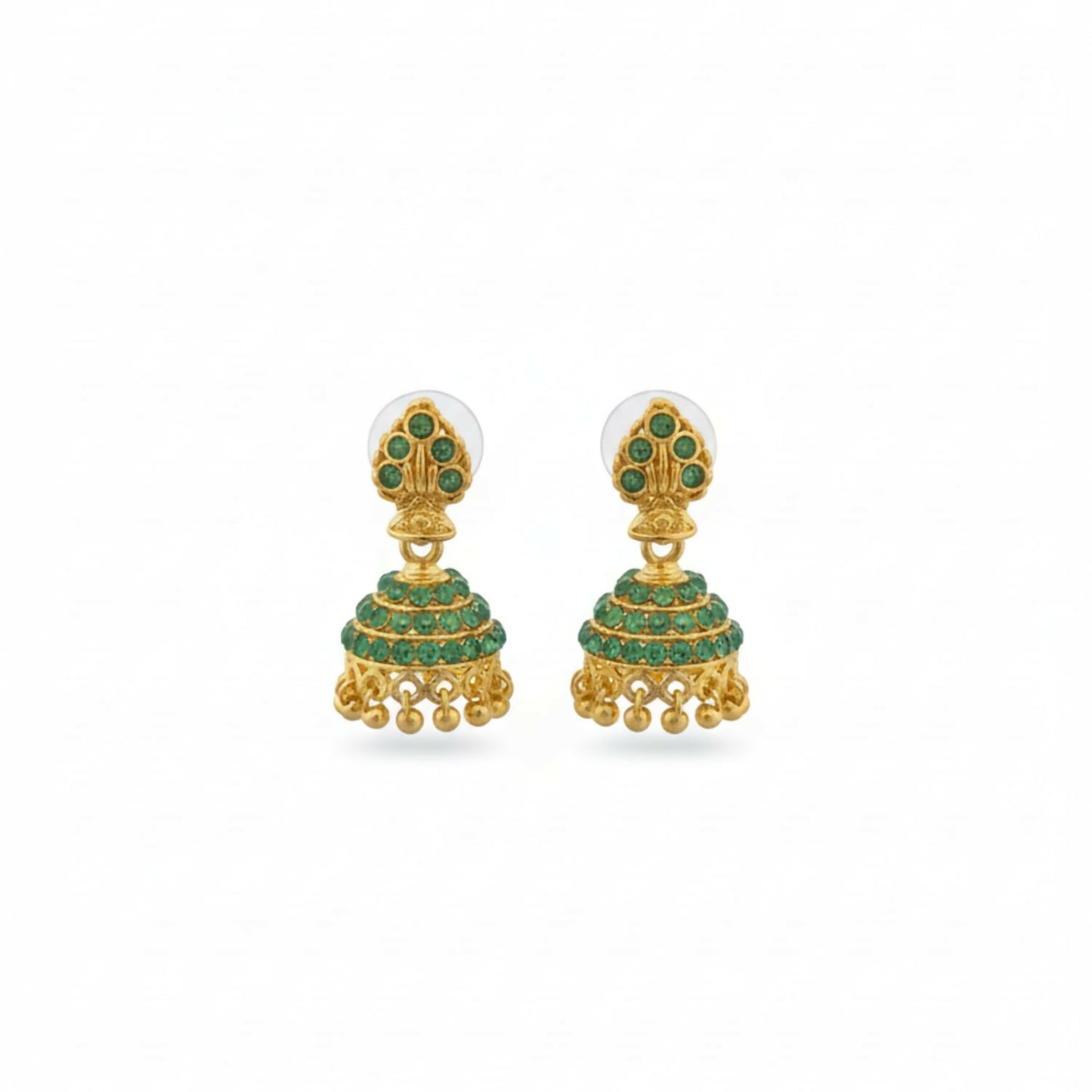 Fancy Gold Finish Jhumki Earrings | Ethnic Wear for Women