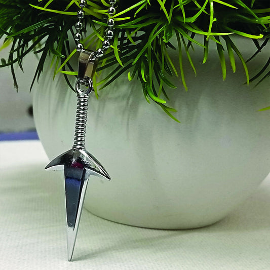 Silver Tone Arrow Chain Pendent For mens