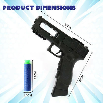 Rechargeable Soft Bullet Toy Gun Set with 30 Bullets and Dual Manual Auto Firing Mode