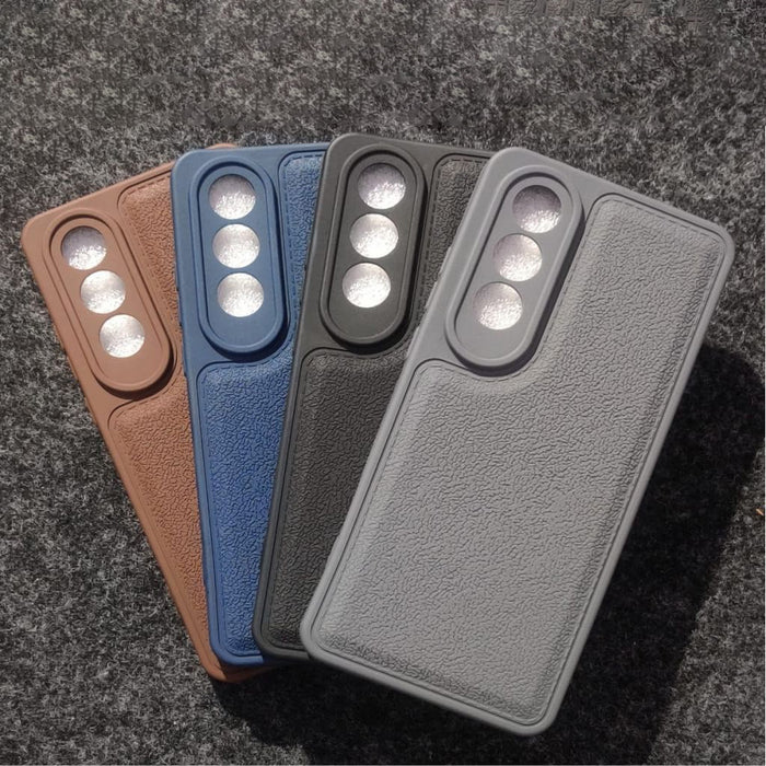 Stitch Leather Hard Case For Oppo