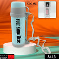 1200ml Stainless Steel Thermos – Double-Wall Hot & Cold | CustomSpot