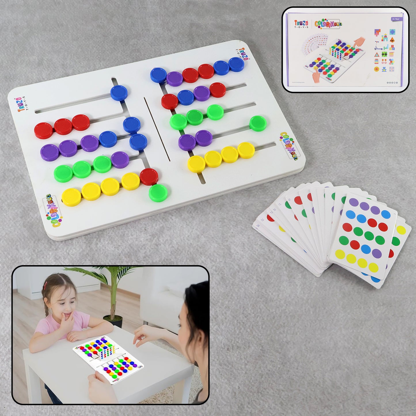 Truzo Color Matching Puzzle Game – Fast-Paced Pattern Recognition Board Game for Kids & Family