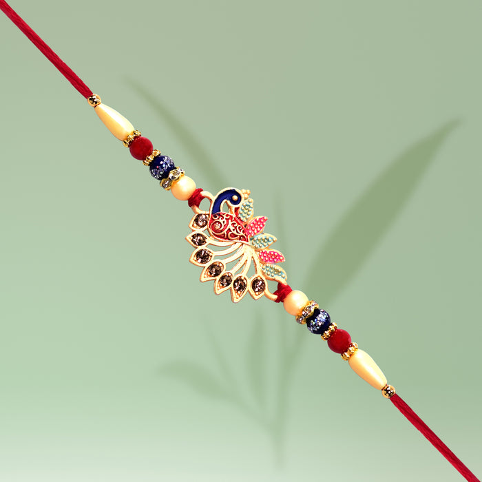 Peacock With Open feather rakhi