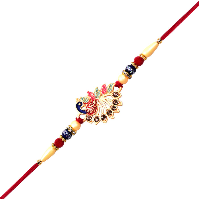 Peacock With Open feather rakhi