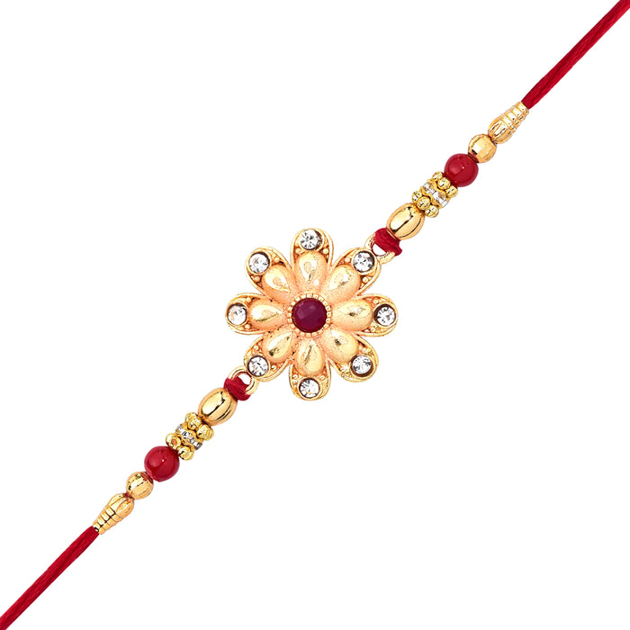 Golden Flower Rakhi