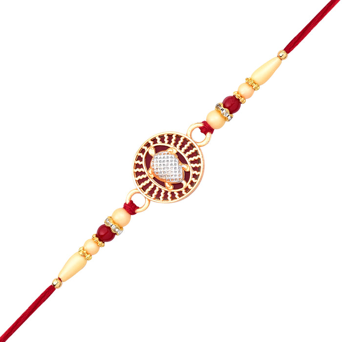 Golden Round Rakhi