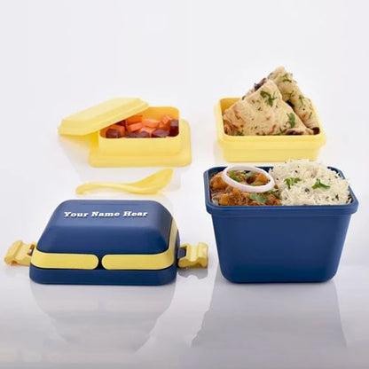 Customized Airtight Lunch Box with Handle & Push Lock Personalized Luncgh box