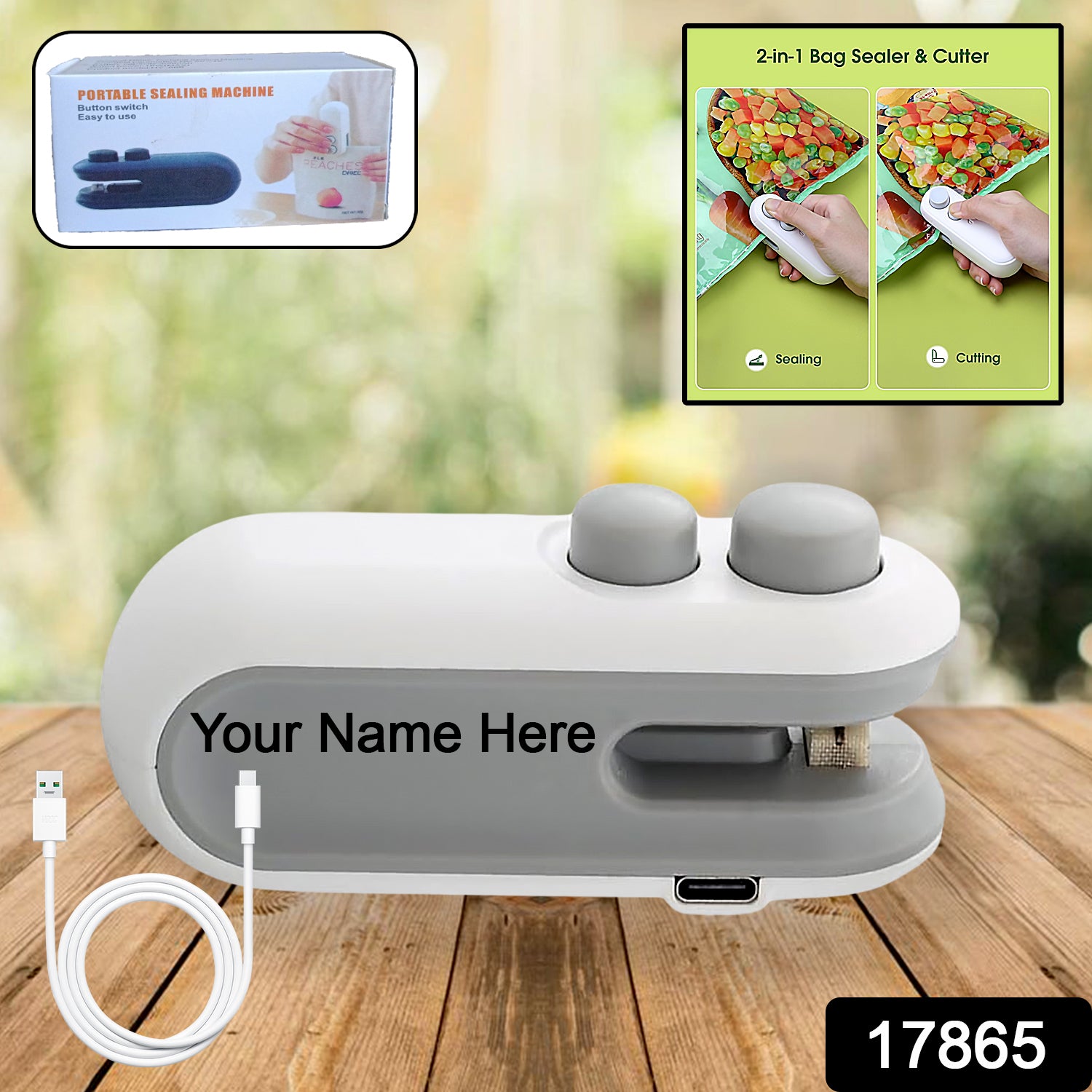 Customize Mini Bag Sealer, 2 in 1 Seal & Cutter Heat Sealers