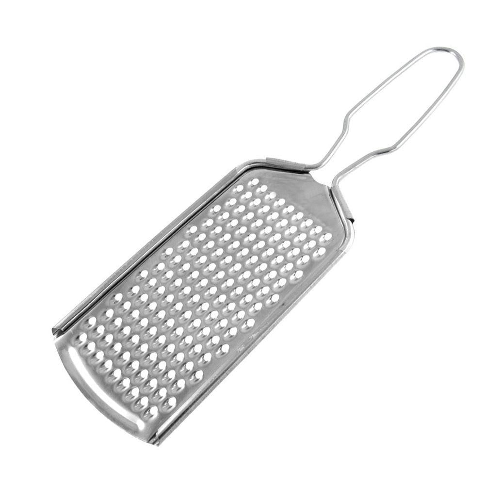 Stainless steel grater angled view