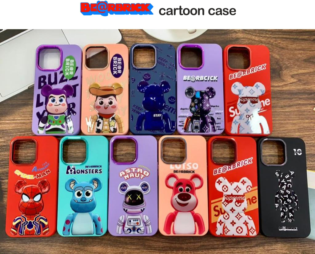 Bear Brick Cartoon Case Case For Oppo A16E