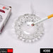 Round crystal ashtray for home or office.