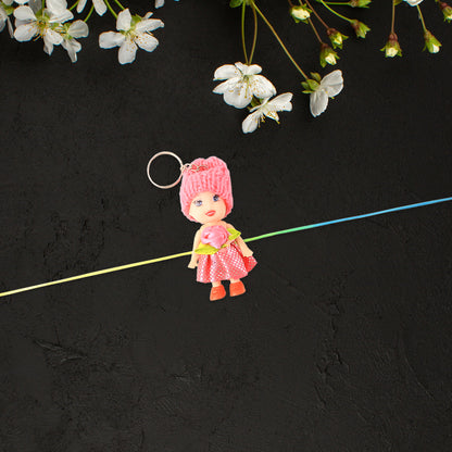 Multifunction Doll Rakhi for Kids – Cute Soft Toy Rakhi with Keychain Use – Decorative Fancy Rakhi cum Keyring for Boys & Girls