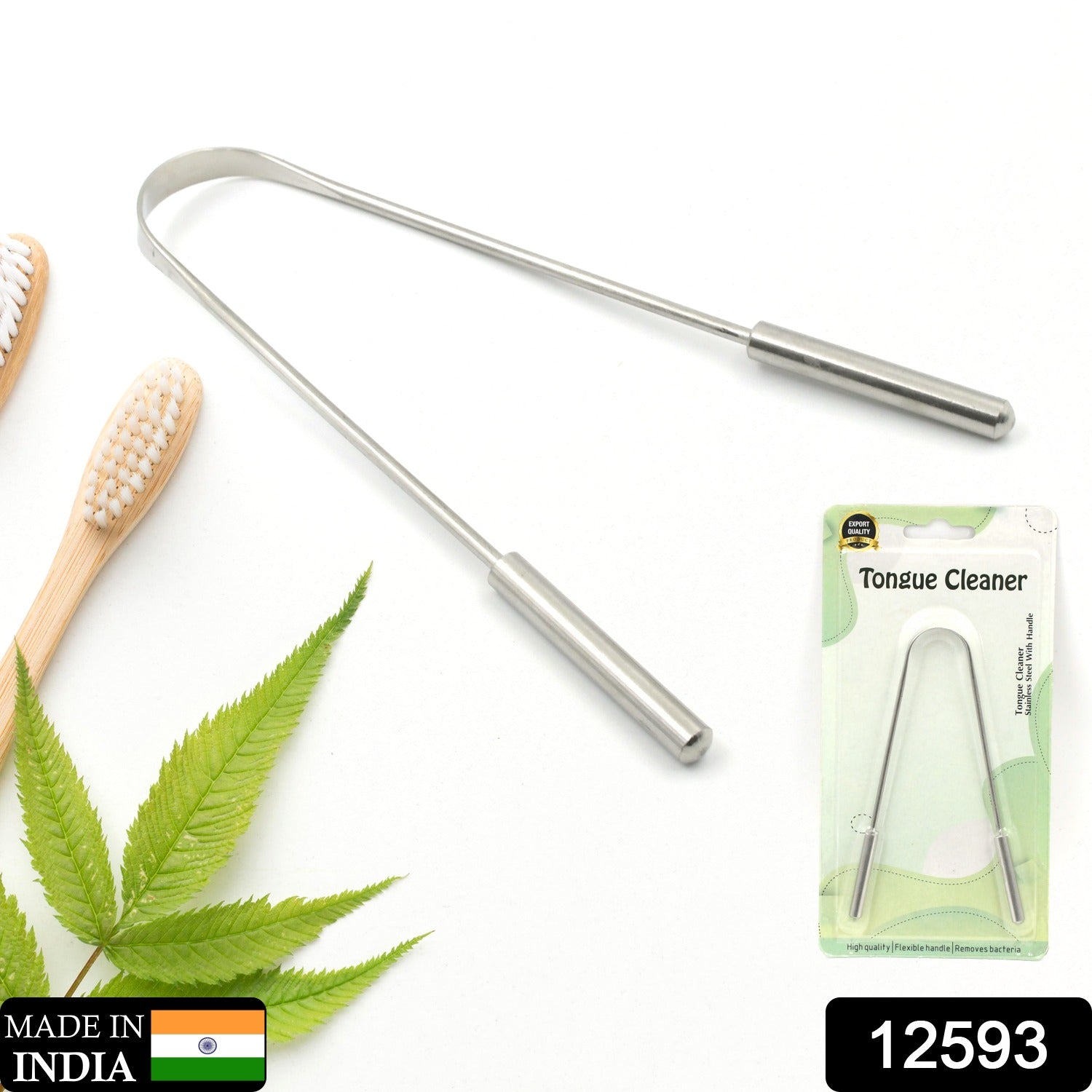 बच्चों और वयस्कों के लिए जीभ क्लीनर | खराब सांसों के लिए जीभ खुरचनी, दैनिक उपयोग के लिए मौखिक स्वच्छता बनाए रखें | ताजा सांस और बैक्टीरिया हटाने के लिए | बेहतर स्वाद (स्टील, तांबा, जीभ क्लीनर / 1 पीसी)