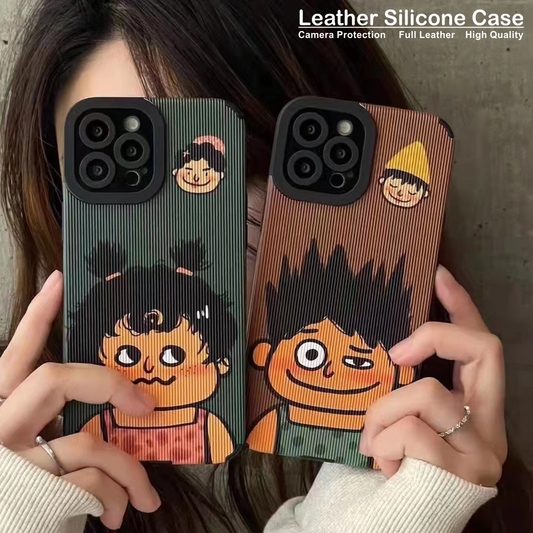 Leather Silicone Cartoon Case Case For Vivo Y33S