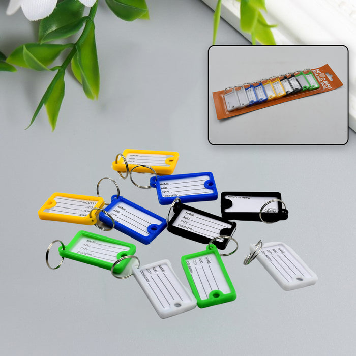9359 Wallet Keychain 10 pcs Set Plastic Key Custom Key Tags Key Ring Tags Numbered Key Tags Tags with Backpack Keychain