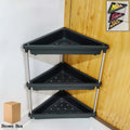 Plastic Corner Storage Rack – 3-Layer Space-Saving Shelf