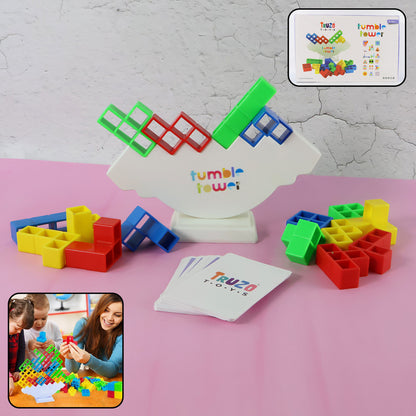 Tumble Tower Balancing Block Game – Fun Family Stacking Strategy Toy for Kids & Adults