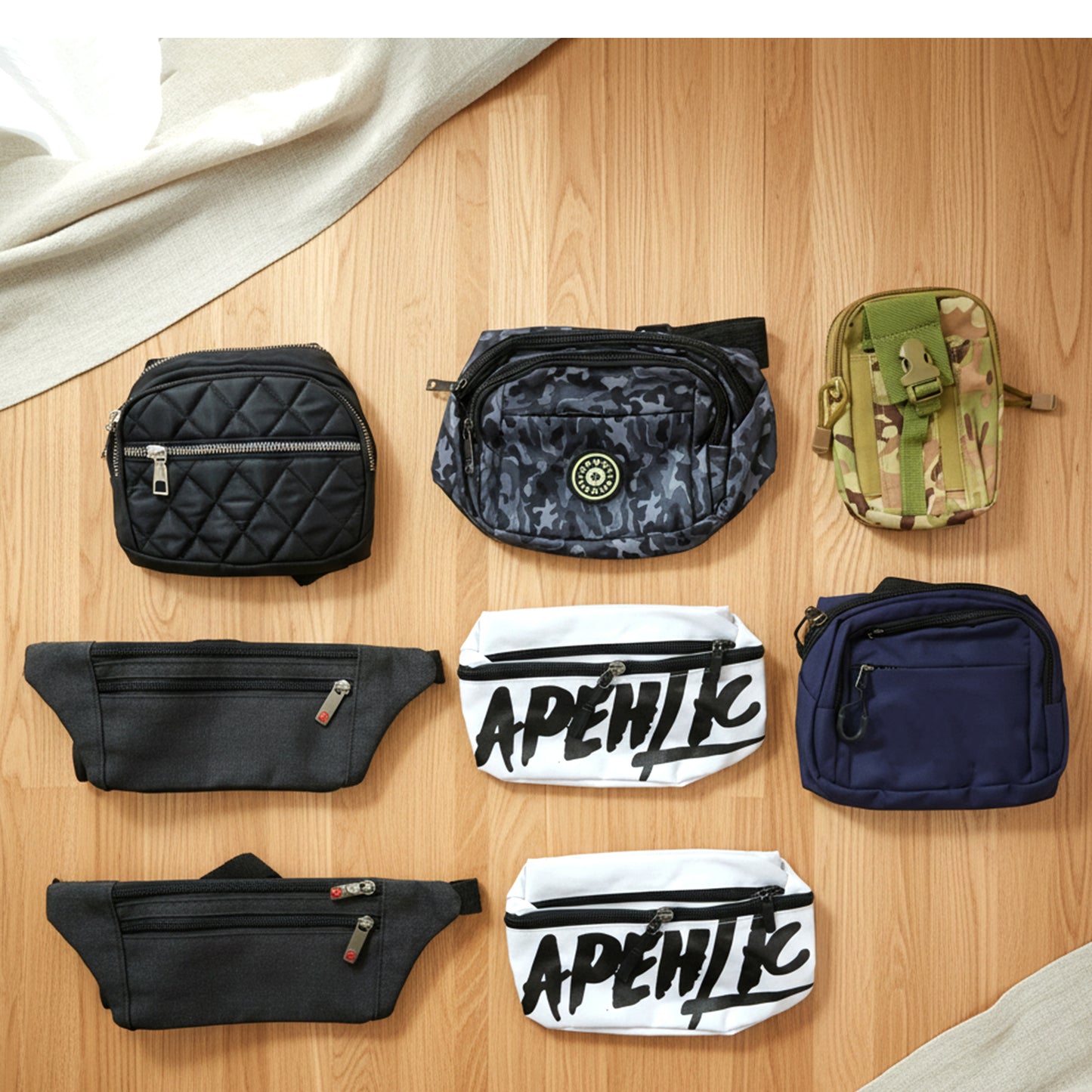 Fashionable waist pouch for running and hiking