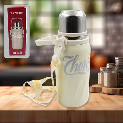 Customize Stainless Steel Vacuum Insulated Water Bottle | Leak Proof Flask for Tea Coffee | With Steel Cup