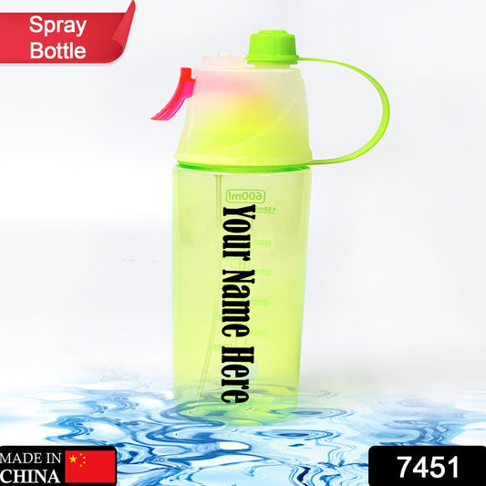 Spray water bottle for sports