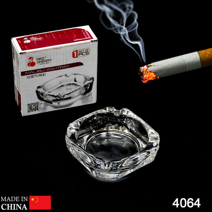 4064 Glass Brunswick Crystal Quality Cigar Cigarette Ashtray Round