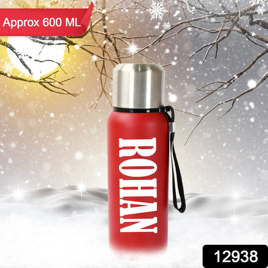 Customize Stainless Steel Water Bottle, Fridge Water Bottle, Stainless Steel Water Bottle Leak Proof, Rust Proof, Cold & Hot Thermos steel Bottle| Leak Proof | Office Bottle | Gym | Home | Kitchen | Hiking | Trekking | Travel Bottle (Approx 600ML)