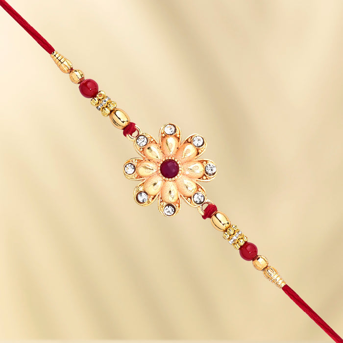 Golden Flower Rakhi