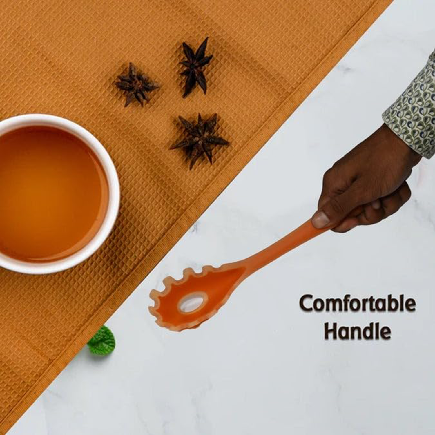 Silicone Kitchen Utensil Set - 6-Piece Heat-Resistant Non-Stick Cooking Spoons